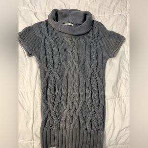Gray knit sweater dress
